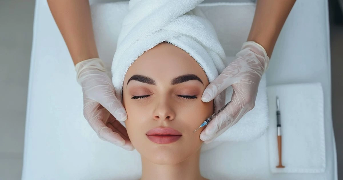 Woman receiving neurotoxin injection for wrinkle reduction at a medical spa in Grand Junction, CO